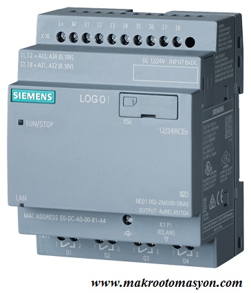 6ED1052-2MD00-0BA8 LOGO! 12/24 RCEO 8DI / 4DO 12-24 V / 12-24 V / ROLE + RTC